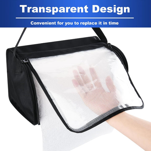 Homakover Kitchen Paper Towel Holder, Hanging Paper Towel Dispenser with Transparent Cover, Easy to Tear Papers