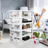Toyvian Drawer Dividers, Plastic Drawer Storage Unit with Five-Layer Clear Drawers, Medium Storage Tower for Craft