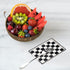 Large Ceramic Spoon Rest for Kitchen Counter, Dishwasher Safe Marble Decor Spoon Holder (Black & White, 1)