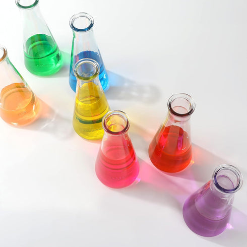 Magic Season Decorative Glass Bottles with Cork Stoppers, 2 Pcs (12 fl oz. Tapered Bottles)