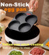 HUPECHAM 4-Cup Egg Pan With Lid Nonstick, and Healthy Granite Egg Frying Pan, Versatile Breakfast Skillet for Eggs