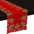 Grelucgo Embroidered Christmas Holiday Holly Tree Table Runner, Rectangular 16 x 54 Inch