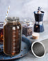 Fine Mesh Cold Brew Coffee Filter for 32oz Wide Mouth Mason Jars, 304 Stainless Steel Strainer with Seal Ring