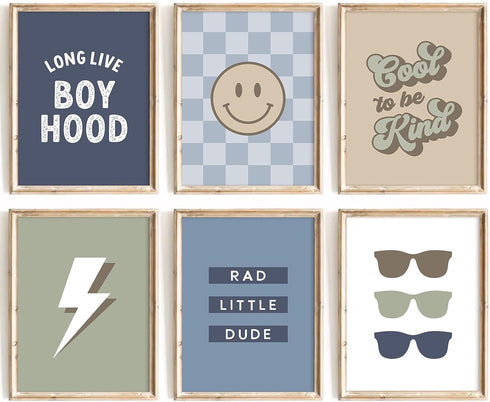 Tocliky Boy Nursery Wall Art Decor Toddler Baby Boy Room Canvas Pictures Blue