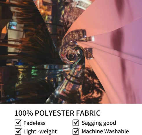 feelacle Los Angeles City Skyline Tapestry, 80" X 60" Downtown Landscape Wall Hanging for Bedroom Living Room