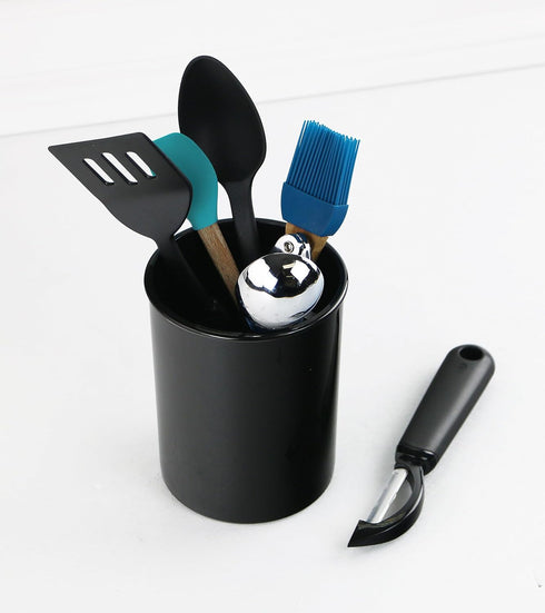 Reston Lloyd Small Utensil Holders, 3-Piece Set, Multipurpose Cookware Storage Crock, Durable BPA-Free Plastic