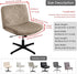 Armless Criss Cross Chair Cover Chair Slipcover Office Desk Chair Covers Velvet Embossing Mid Back Wide Seat Accent