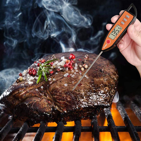 Digital Meat & Milk Thermometer, Instant Read Probe for Cooking, BBQ, Grill, Deep Fry, Roast & Baking