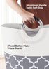 Large Laundry Basket, Collapsible Tall Hamper Bag with Handles for Waterproof Storage (Grey, 82L)