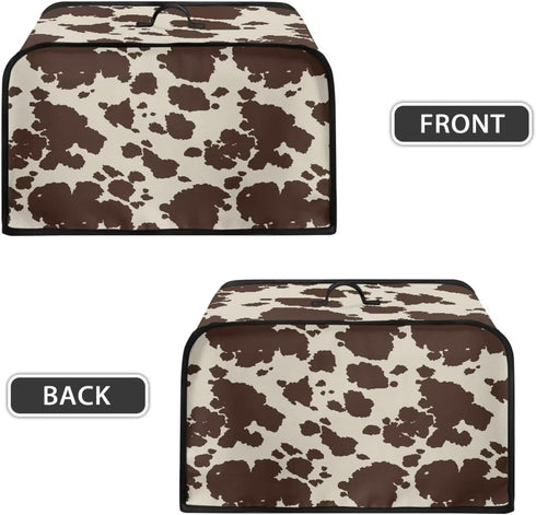 Brown Cow Print Durable Slow Cooker Cover, Dustproof Wear-Resisting Cover for Most 6-8 Quart Slow Cookers