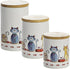 Sets Countertop, 3-Piece SPOTTED DOG GIFT COMPANY Canisters for the Kitchen Airtight Ceramic Food Storage Containers