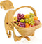 MYOSOTIS Foldable Fruit Basket, Collapsible Bamboo Fruit and Veggie Basket for Christmas Holiday Party (Elephant)