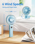 SWEETFULL Handheld Fan, Portable 5000mAh Rechargeable Battery Fan, 6 Speed Wind, Mini Travel Fan with LED Display