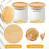 6 Pack Set Tessco for you Yogurt Jar Lids Bamboo Wood Lids with Silicone Sealing Rings Compatible with Oui Yogurt Jars