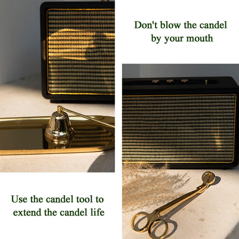 UCINNOVATE 4 in 1 Candle Accessory Set - Wick Trimmer, Snuffer, Dipper, Storage Tray for Candle Lovers