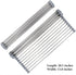 Roll Up Dish Drying Rack 20.5"x13.8" - Stainless Steel and Silicone Over The Sink Foldable Drain Rack, Gray