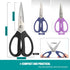 KUNIFU Heavy Duty Kitchen Scissors, All Purpose Shears, Dishwasher Safe, Ultra Sharp Stainless Steel