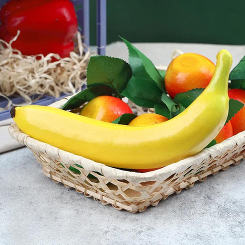 OLIREXD 6PCS Individual Fake Fruit Bananas - Artificial Fruit Lifelike Simulation Bananas for Still Life Paintings