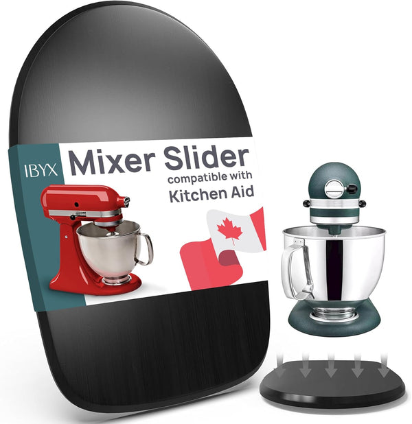 Ibyx Elegant Sliding Tray for Coffee Maker & Heavy Kitchen Appliances, Sturdy, Black for 4.5 Qt Kitchenaid