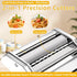 7 Settings 2-in-1 Pasta Maker with Thickness Roller, Cutter, Hand Crank and Table Clamp, Stainless Steel Manual Pasta