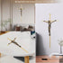ACHIBANG Gold Crucifix Wall Cross, 10" Catholic Metal Cross with Jesus & INRI, Faith Decor for Wall Display