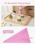 Kootek 32-Piece Cake Decorating Set with 24 Icing Piping Tips, 2 Reusable 12 Inch Pastry Bags for Frosting