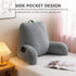 Yagamo Set 2, Reading Pillows for Bed Sitting Up of Adults and Teens Backrest with Arms, Velvet Back Support Pillows