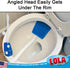 6 Pack, LOLA Bath & Toilet Bowl Scrubber Brush w/Comfort Handle, w/Hang Hole. Non-Scratch, Removes Rings w/Scrubbing