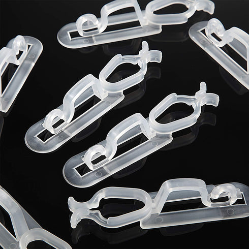 Blulu 120 Pcs Clear Light Clips Hooks, Gutter Clips, Christmas Shingle Clips for C9 C7 C6 Roof, Fence, Outdoor