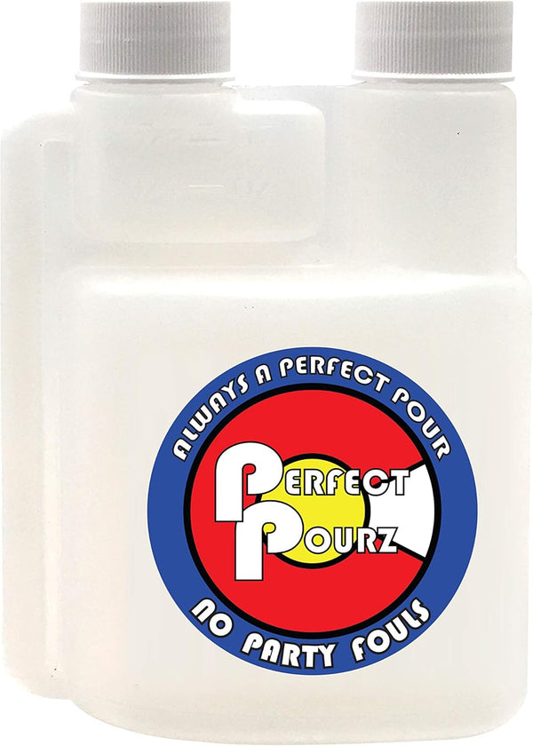 8 Ounce Plastic Liquor Flask with Built-in 1/2 Ounce Shot Glass