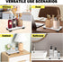 Bathroom Vanity Tray, White Marble Toilet Tank Tray, Luxurious Small Display Tray for Countertop Accessories (Black,