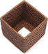 Rattan Tissue Box Cover, Natural Woven Facial Napkin Holder Square (Honey Brown, 5.5x5.5x5.9 Inch)