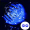 Ranlraka Blue Battery Operated LED String Lights 7Ft 20 LED Silver Copper Wire