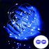Ranlraka Blue Battery Operated LED String Lights 7Ft 20 LED Silver Copper Wire