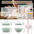 Silicone Banneton Bread Proofing Basket Oval, Sourdough Starter Kit, Bread Making Tool Supplies Accessories, Bowl for Rising Baking Round Brotform Set Homemade Essentials (Light Green)