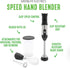 GreenLife 500-Watt Immersion Electric Handheld Stick Blender, Multi-Speed Control, with Whisk, Frother, Measuring Cup