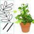 SAVITA 2pcs Trellis for Plants, Small Metal Leaf Shaped Plant Trellis Indoor House Plant Trellises Climbing Plants Mini