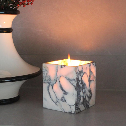 Genuine Calacatta Viola Marble Toothbrush Holders, Natural Marble Makeup Brush Holder for Bathroom Countertop Organizer