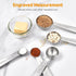 U-Taste Measuring Spoons Set of 5: 18/8 Stainless Steel for Dry and Liquid Ingredients