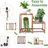 XXXFLOWER Plant Stand Indoor Outdoor, 3 Tiers Wood Plant Shelf for Multiple Plants, Large Rack