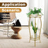 Stands2 27.1 inch Kavlium Plant Stand Indoor OutdoorTall Gold Metal Rustproof Stable Plant Tier Multiple Plant Rack