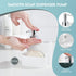 3 1 Countertop Shinowa Soap Dispenser with Sponge Holder, Marble Look Liquid Hand and Dish Soap Dispenser and Sponge