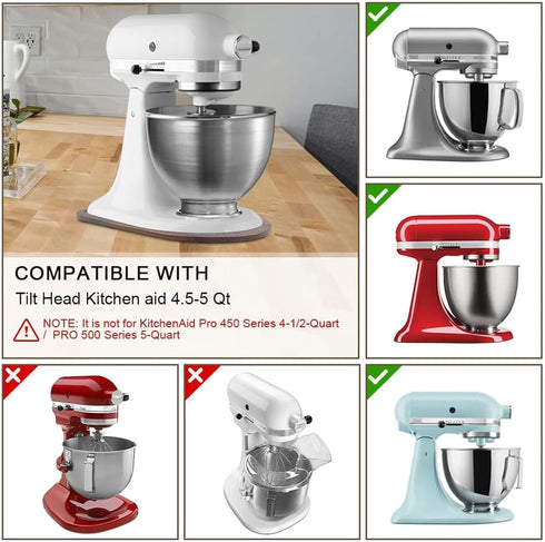 Mixer Slider for Kitchen Aid Bowl Lift 5-8 Qt Stand Mixer, Pine Wood Storage Mover for Kitchen Countertop