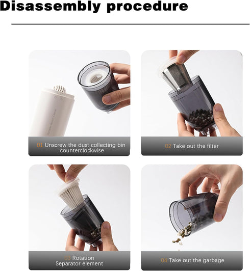 Mini Portable Car Vacuum Cordless, Handheld Vacuum for Quick Cleaning, Rechargeable Dust Buster for Car Home Office