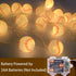 Myhimx 13.5Ft 20 Baseball String Lights Battery Operated, LED Baseball Decor Lights with Timer for Indoor Outdoor