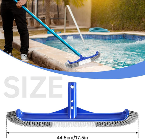 Unipool Skimmer Kit17" Skimmer Pool Brush Head & Fine Mesh Pool Pool Brushes for Cleaning Pool Wall Reinforced Frame