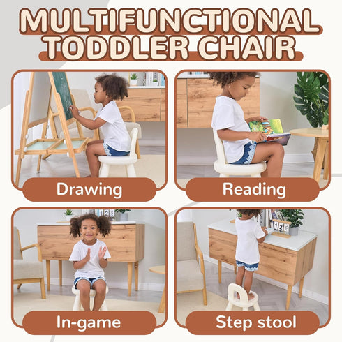 13 KidBloom Toddler Chair, Ergonomic Kids Chair, Durable and Sturdy Small Plastic Child Chair for Toddlers