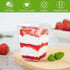 50 Pack 5 oz Zezzxu Plastic Dessert Cups with Lids and Spoons, Banana Pudding Cups with Lids Mini Dessert Shooters