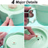 2Pack 28.7oz Wheat Straw Microwave Ramen Bowl Set, Noodle Bowls with Lid and Spoon, BPA-Free (Pink+Green)