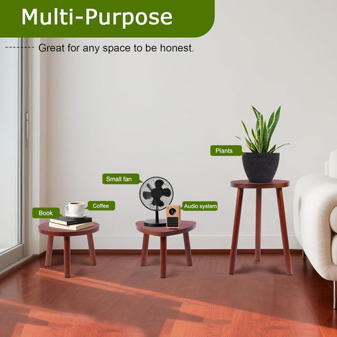 Eocogup Indoor,2 Pack Plant Stand Single Plant Tables Indoor,Planter Stand,Multi-purpose Plant Shelf for Living Room